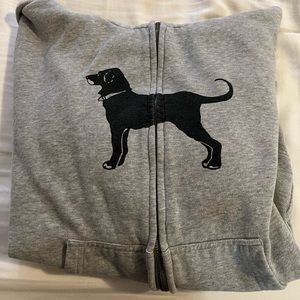 The Black Dog grey zip up hoodie